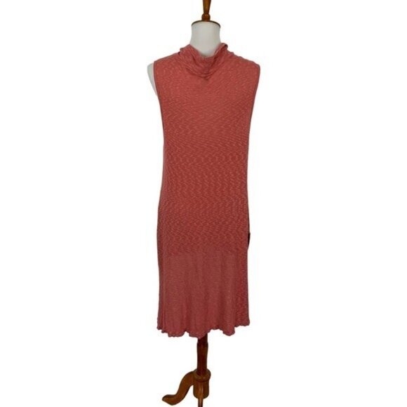Left Of Center Red Tunic Small Sleeveless Boho Minimalist - Picture 4 of 6
